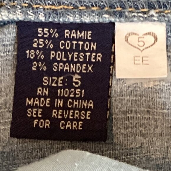 Angels Denim Pleated Skirt Jr Sz 5 Blue #310C - Picture 7 of 8